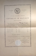 Certificat Collège De Genève 1896: Eugéne Wenger (Schweiz Suisse Scolaire School Schule Diplome Diploma Diplom - Diplomi E Pagelle
