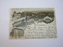 Herrnhut , Gasthof , Seltene Karte , 1898 - Herrnhut
