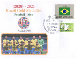 (WW 28) 2020 Tokyo Summer Olympic Games - Brazil Gold Medal 7-8-2021 - Football Men's - Sommer 2020: Tokio