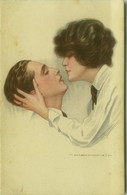NANNI SIGNED 1910s POSTCARD - COUPLE KISSING - EDIT DELL'ANNA  & GASPERINI - 373/3 (BG1802) - Nanni