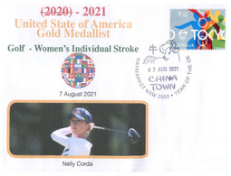 (WW 28)1 Cover / 1 Envelope - 7 August 2021 (with New Australian Toyko Olympics Stamp) USA Women's Golf Inv. Stroke - Sommer 2020: Tokio