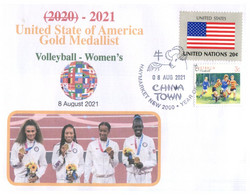 (WW 28)1 Cover / 1 Envelope - 8 August 2021 (with New Australian Toyko Olympics Stamp) USA Women's Volleyball - Sommer 2020: Tokio