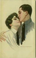 NANNI SIGNED 1910s POSTCARD - COUPLE KISSING - EDIT DELL'ANNA  & GASPERINI - 373/6 (BG1803) - Nanni