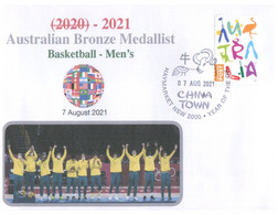 (WW 28)1 Cover / 1 Envelope - 7 August 2021 (with Generic Stamp) Australia Bronze Men's Baskettball - Sommer 2020: Tokio