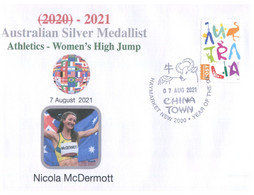 (WW 28) 1 Cover / 1 Envelope - 7 August 2021 (with Australian Toyko Olympics Stamp) Australia Silver Women's High Jump - Sommer 2020: Tokio