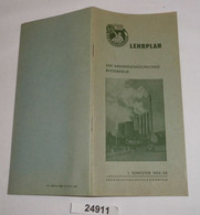 Lehrplan Der Kreisvolkshochschule Bitterfeld I. Semester 1954/55 - Livres Scolaires