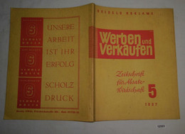 Seidels Reklame: Werben Und Verkaufen - Zeitschrift Für Absatzwirtschaft, Heft 5, Mai 1937, 21. Jahrgang - Sonstige & Ohne Zuordnung