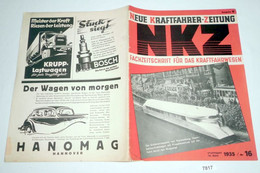 Neue Kraftfahrer-Zeitung NKZ) - Fachzeitschrift Für Das Kraftfahrwesen, Nummer 16, 18. April 1935, 10 Jahrgang, Ausgabe - Sonstige & Ohne Zuordnung