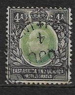 EAST AFRICA AND UGANDA PROTECTORATES 1903 4a  SG 6 FINE USED Cat £23 - Protectoraten Van Oost-Afrika En Van Oeganda