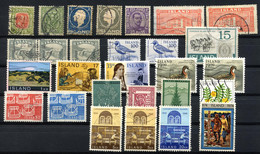 ICELAND - Small Collection Of Approx 25 Used Stamps. Including MICHEL #66. - Collections, Lots & Séries