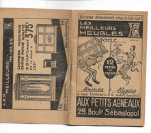 Petit Carnet Calendrier 1928 : 1929 Les Meilleurs Meubles Aux Petits Agneaux Dim 70 Mm X 105 Mm PARIS N0156 - Petit Format : 1921-40