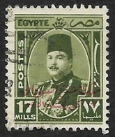 EGYPTE 1953  -  YT  296 Surcharge "Farouk Roi D'Egypte Et Du Soudan - Oblitéré - Usados