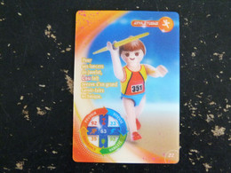 CARTE CARREFOUR PLAYMOBIL N° 22 - ATHLETISME JAVELOT - Andere & Zonder Classificatie