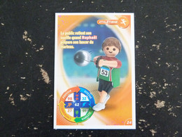 CARTE CARREFOUR PLAYMOBIL N° 24 - ATHLETISME MARTEAU - Andere & Zonder Classificatie