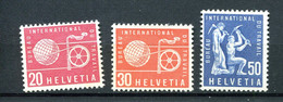 Svizzera (1956) - ILO / BIT - Mi. 100/102 ** - IAO