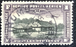 Congo Belge - Belgisch Congo - D2/10 - (°)used - 1921 - Michel 43 - Landschap Met Vliegtuig - Usados