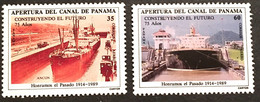 PANAMA, Bateaux, Bateaux A Voile, Bateaux A Vapeur, Ouverture Du Canal De Panama YVERT N° 542/3 ** MNH - Boten
