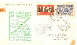 1ERE TRAVERSEE AERIENNE VERS ETATS UNIS . 1940 - Covers & Documents