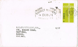 41381. Carta BAILE ATHA CLIATH (Dublin) Irlanda 1971. Slogan District Numbers. Tema EUROPA - Storia Postale