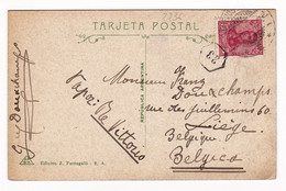 Carte Postale Buenos Aires Avenida Alvear Argentine Argentina Liège Belgique - Storia Postale