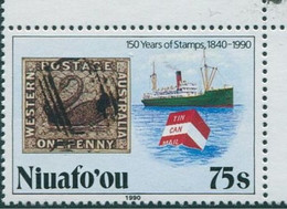 NIUAFO'OU, Bateaux, Bateaux A Voile, Bateaux A Vapeur YVERT N°127 ** MNH// 150 Years Of Stamps 1840-1990 - Ships