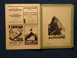 02860    "ALPINISMO - N° 3 - MARZO 1929 - VII - RASSEGNA MENSILE" ORIG. - Sport