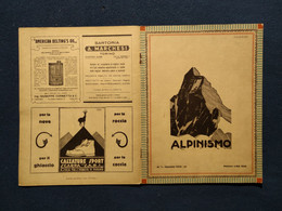 02861    "ALPINISMO - N° 1 - GENNAIO 1929 - VII - RASSEGNA MENSILE" ORIG. - Sport