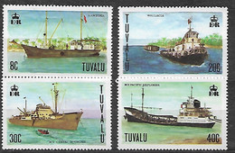 TUVALU Bateaux, Bateaux A Voile, Bateaux A Vapeur, Yvert N° 63/66 ** MNH - Ships