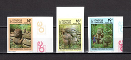 POLYNESIE   N° 209 à 211   NON DENTELES   NEUFS SANS CHARNIERE COTE  30.00€  TIKIS - Imperforates, Proofs & Errors