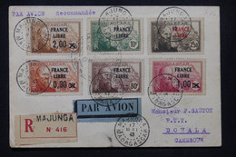 MADAGASCAR - France Libre Sur Enveloppe En Recommandé De Majunga Par Avion Pour Douala En 1943  - L 103876 - Storia Postale
