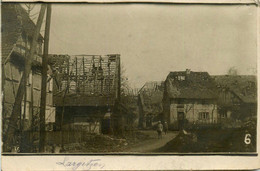 Largitzen * Carte Photo Militaire * Vue Intérieure Du Village Bombardements Guerre 14/18 War Ww1 Militaria Poilu Soldat - Autres & Non Classés