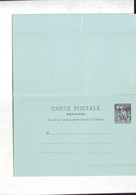 289  ENT Entier Postal OBOCK  CP Avec Sa Carte Réponse (1 Déchirure) - Covers & Documents