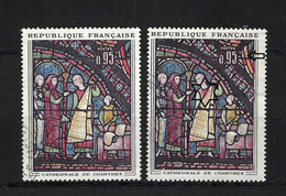 FRANCE 1963: Les Y&T 1399 Variété "rouge Décalé" Pour Le TP De Droite - Briefe U. Dokumente