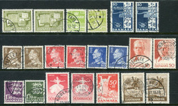 DENMARK 1965 Complete Issues With Ordinary And Fluorescent Papers, Used Michel 426x-437y - Used Stamps