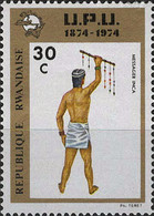 4764 Mi.Nr. 662 Ruanda (1974) 100 Jahre Weltpostverein Ungebraucht - Usati