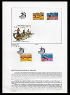 MACAU PRESENTATION SHEET FIRST DAY OBLITERATIONS - PAGELA CARIMBO 1º DIA 1987 Dragon Boat Festival (STB7) - Briefe U. Dokumente