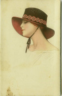 NANNI SIGNED 1910s  POSTCARD - GLAMOUR WOMAN WITH HAT - N.21/3 (BG1831) - Nanni