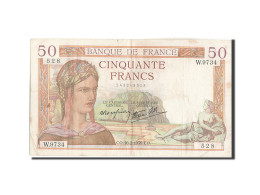 Billet, France, 50 Francs, 50 F 1934-1940 ''Cérès'', 1939, 1939-02-16, TTB - 50 F 1934-1940 ''Cérès''
