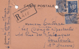 84 - VAUCLUSE  « AVIGNON » CPI Ordinaire Recommandée - Tarif à 4F20 (5.1.1942/28.2.1945) * C.P. Ordin. : 1f.20  + DF Rec - Private Stationery