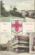 Lincoln Castle Grounds / A Bit Of Old Lincoln/-City Of Lincoln Shield 1906(L.C.A.2) - Lincoln