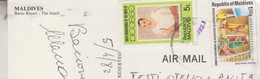 STORIA POSTALE FRANCOBOLLO COMMEMORATIVO MALDIVES  BAROS RESORT NICE STAMP - Maldives