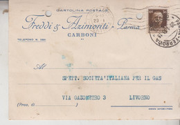 PARMA  PUBBLICITARIA 1933 FREDDI & AZIMONTI CARBONI  GAS - Parma