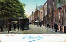 Gravenhage 1904 Riviervisch En Groenmarkt Tram Couleur - Den Haag ('s-Gravenhage)