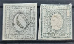 SARDINIA 1861 - MLH/canceled - Sc# P1, P2 - Newspaper Stamps - Sardinien