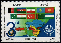Iran 2006 MNH, Flags, Economic Cooperation Org. Of Postal Authorities - Timbres