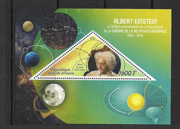 COTE D'IVOIRE 2016 ALBERT EINSTEIN YVERT N°B NEUF MNH** - Albert Einstein