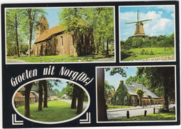 Groeten Uit Norg (Dr.) - Kerk, Molen, Brink, Boerderij - (Nederland/Holland) - L 7289 - Norg