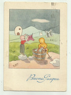 BUONA PASQUA - ILLUSTRATA W.BAR  VIAGGIATA FG - Easter