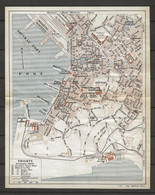 CARTE PLAN 1913 ITALIE ITALIA - TRIESTE PRINCIPAUX HOTELS - EXCELSIOR PALACE MONCENISIO AQUILA NERA - Topographical Maps
