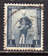 ALBANIA 1939 - 1940 1q USATO USED OBLITERE' - Albanien